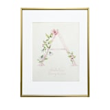 "Custom Letter with Birthday,Name plus Flower on white watercolor paper." - Commissioned Original Painting in multicolor by AlisonJerry
