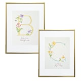 "Custom Letter with Birthday,Name plus Flower on white watercolor paper." - Commissioned Original Painting in multicolor by AlisonJerry