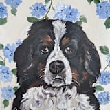 "Custom Pet Portrait 11x14/ Acrylic Painting" - Commissioned Original Painting in multicolorassorted-colors by Sarah Hall