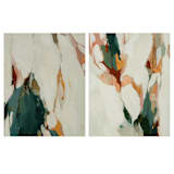 "Abstract Pair, (2) 16 x 20 in., Painting Commission" - Commissioned Original Painting in multicolorassorted-colors by Wendy Keller