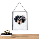 "Custom Pet Portrait, 8x10in., Painting Commission" - Commissioned Original Painting in multicolor by The Pink Parakeet