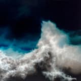 "Dramatic Seascape: 30" x 30" Commissioned Original Painting" - Commissioned Original Painting in blue by Emily Morris