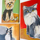 "Custom Pet Portrait 8 x 10." - Commissioned Original Painting in multicolor by Sarah Fitzgerald