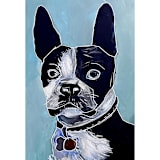 "Custom Pet Portrait 8 x 10." - Commissioned Original Painting in multicolor by Sarah Fitzgerald