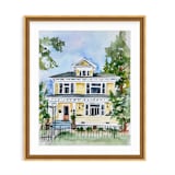 "Watercolor House Portrait 11 X 14, Custom Painting" - Commissioned Original Painting in multicolorassorted-colors by Sarah Hall