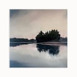 "Custom Landscape 20 x 20 Oil Painting Commission" - Commissioned Original Painting in gray by Stephanie Goos Johnson