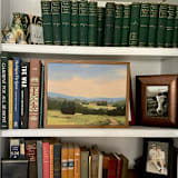 "Custom Landscape 11 x 14 Oil Painting Commission" - Commissioned Original Painting in green by Stephanie Goos Johnson