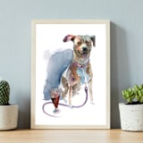 "Watercolor Dog Full, 9x12", Commission Painting" - Commissioned Original Painting in multicolorassorted-colors by Nate Abell