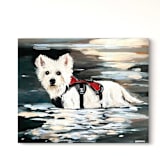 "Custom Pet Portrait Painting on Canvas" - Commissioned Original Painting in multicolorassorted-colors by Arohika Verma