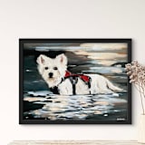 "Custom Pet Portrait Painting on Canvas" - Commissioned Original Painting in multicolorassorted-colors by Arohika Verma