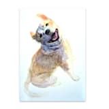"Watercolor Dog Full, 4x6", Commission Painting" - Commissioned Original Painting in multicolorassorted-colors by Nate Abell
