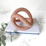 "Infinity Knot Sculpture Commission" - Commissioned Original Sculpture in pink by Bharti Trivedi
