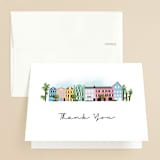 "Rainbow Row Weekend" - Bachelorette Party Thank You Cards in Cloud by Becky Nimoy - Front