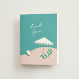 "Last Splash Pool Party" - Bachelorette Party Thank You Cards in Petal by Becky Nimoy - Front