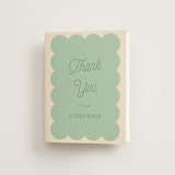 "Scallop" - Bachelorette Party Thank You Cards in Seafoam by Morgan Kendall - Front