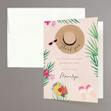 "Beach Please" - Bachelorette Party Thank You Cards in Summer by Elly - Front