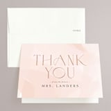 "Rose the Day Away" - Bachelorette Party Thank You Cards in Blush by Jennifer Postorino - Front