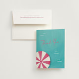 "Poolside" - Bachelorette Party Thank You Cards in Watermelon Slushie by Cindy Reynolds - Card with Envelope