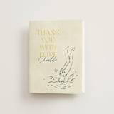 "Coastal Drift" - Bachelorette Party Thank You Cards in Caribbean Citrus by Pixel and Hank - Front