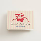 "Mon cherie" - Bachelorette Party Thank You Cards in Cherry by Creo Study - Front