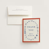 "Nautical Fun" - Bachelorette Party Thank You Cards in Navy by Teju Reval - Card with Envelope