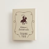 "Giddy up, Y'all!" - Bachelorette Party Thank You Cards in Champagne by Sherley Ferreira - Front