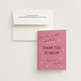 "Disco" - Bachelorette Party Thank You Cards in Peony by Pati Cascino - Card with Envelope