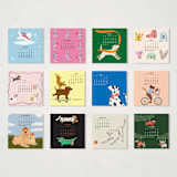 "Year of Dogs: 2026 Minted Desk Calendar" - Desk Calendars in Bright by Multiple Artists - Months