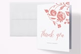 "Porcelain" - Engagement Party Thank You Cards in Blush by Snow and Ivy - Front
