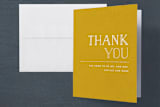 "Golden Ticket" - Engagement Party Thank You Cards in Brass by Roxy Cervantes - Front