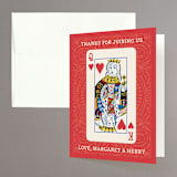 "Lucky in Love" - Engagement Party Thank You Cards in Hearts by Paper Sun Studio - Front