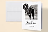 "Formal Stamp" - Engagement Party Thank You Cards in Midnight by Alethea and Ruth - Front