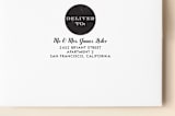 "Formal Stamp" - Engagement Party Thank You Cards in Midnight by Alethea and Ruth - FREE Recipient Addressing