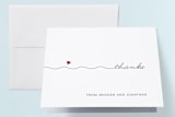 "Love Connection" - Engagement Party Thank You Cards in Red Hot by Kim Dietrich Elam - Front
