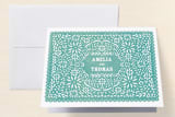 "Fiesta Folk Art" - Engagement Party Thank You Cards in Lagoon by root beer float - Front