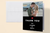 "It's Official" - Engagement Party Thank You Cards in Onyx by Olivia Raufman - Front