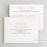 "Just Type" - Engagement Party Thank You Cards in Peaches by Owl and Toad - FREE Recipient Addressing