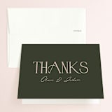 "Entwined" - Engagement Party Thank You Cards in Forest by Owl and Toad - Front