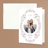 "Glam" - Engagement Party Thank You Cards in Pearl by Summer Winkelman - Front
