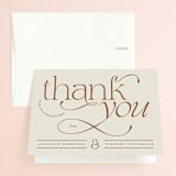 "Boho Swashes" - Engagement Party Thank You Cards in Almond by Heather Schertzer - Front