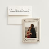 "cheers to a happy couple" - Engagement Party Thank You Cards in Creme by Anastasia Makarova - Card with Envelope