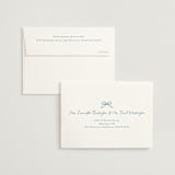 "ribbon bow drawing" - Engagement Party Thank You Cards in Dusty Blue by Cass Loh - FREE Recipient Addressing