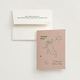 "Crazy Little Thing Called Love" - Engagement Party Thank You Cards in Avocado by Helena Vitto - Card with Envelope