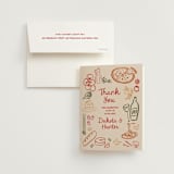 "That's Amore." - Engagement Party Thank You Cards in Cabernet by Jenna Holcomb - Card with Envelope