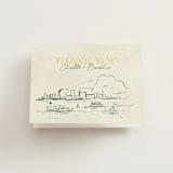 "Coastal Drift" - Engagement Party Thank You Cards in Caribbean Citrus by Pixel and Hank - Front