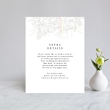 "Sketched Bouquet" - Gloss-Press® Direction Cards in Ivory by Phrosné Barwood - Front