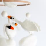 "Swan Mobile" - Hanging Mobile in white by Nivas Collection