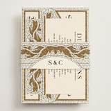 "Floral mosaic" - Direction Cards in Sand by GeekInk Design - Assembled with Belly Band