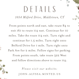 "Wesleyan Hill" - Direction Cards in Wildflower by Jennifer Wick - Detail