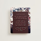 "Floral Cascade" - Direction Cards in Navy by Phrosné Barwood - Front